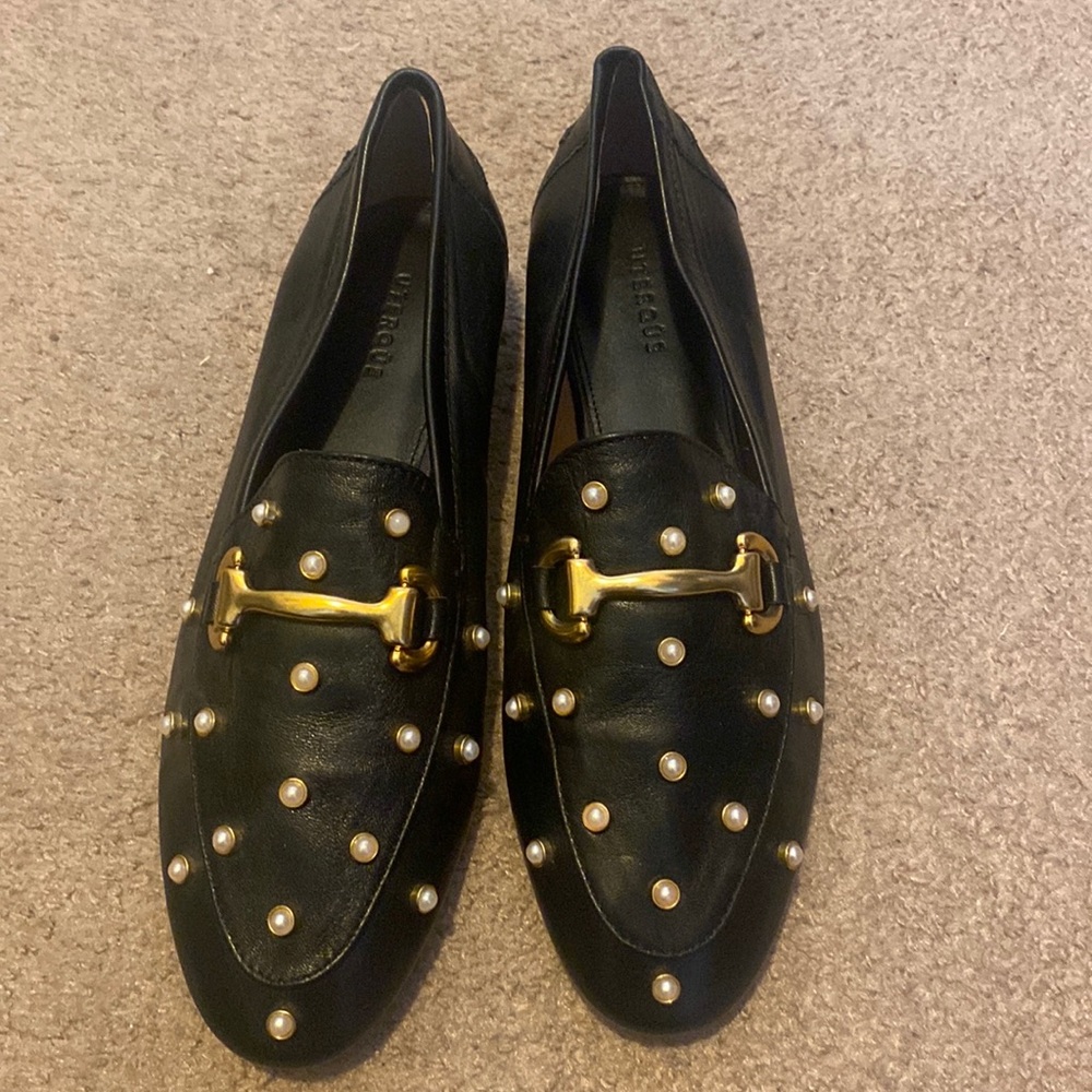Uterque Shoes | Uterque Black Stuf Loafer